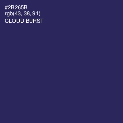 #2B265B - Cloud Burst Color Image