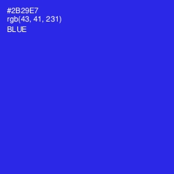 #2B29E7 - Blue Color Image