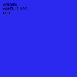 #2B29F0 - Blue Color Image