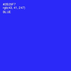 #2B29F7 - Blue Color Image