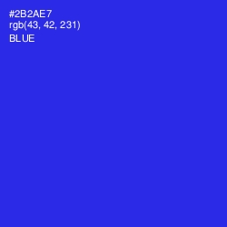 #2B2AE7 - Blue Color Image