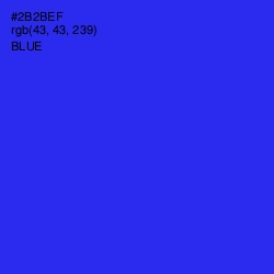 #2B2BEF - Blue Color Image