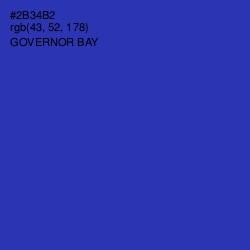 #2B34B2 - Governor Bay Color Image