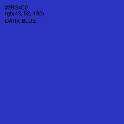 #2B34C0 - Dark Blue Color Image