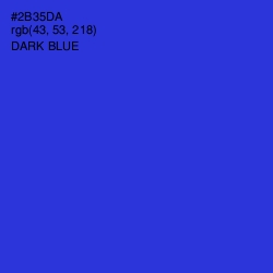 #2B35DA - Dark Blue Color Image