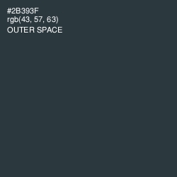 #2B393F - Outer Space Color Image