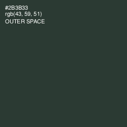 #2B3B33 - Outer Space Color Image