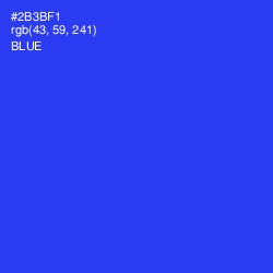 #2B3BF1 - Blue Color Image