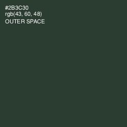 #2B3C30 - Outer Space Color Image