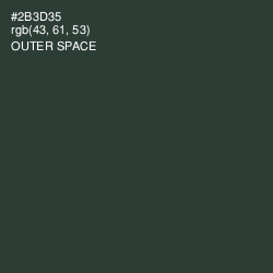 #2B3D35 - Outer Space Color Image