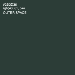 #2B3D36 - Outer Space Color Image