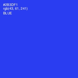 #2B3DF1 - Blue Color Image