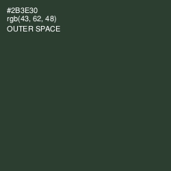 #2B3E30 - Outer Space Color Image
