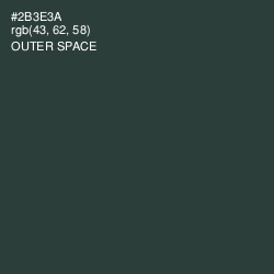 #2B3E3A - Outer Space Color Image