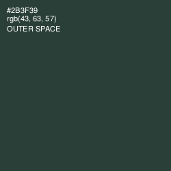 #2B3F39 - Outer Space Color Image