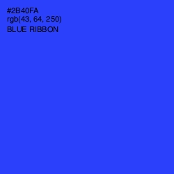 #2B40FA - Blue Ribbon Color Image