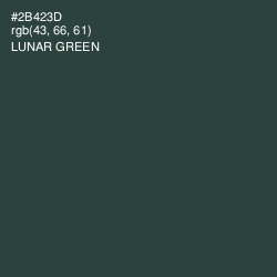 #2B423D - Lunar Green Color Image