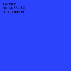 #2B43FC - Blue Ribbon Color Image