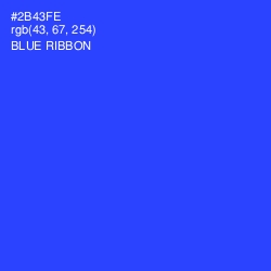 #2B43FE - Blue Ribbon Color Image