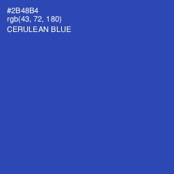 #2B48B4 - Cerulean Blue Color Image