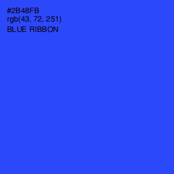 #2B48FB - Blue Ribbon Color Image