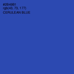 #2B49B1 - Cerulean Blue Color Image