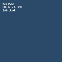 #2B4A6A - San Juan Color Image