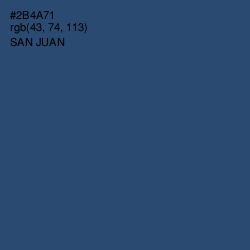 #2B4A71 - San Juan Color Image