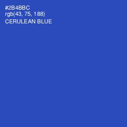 #2B4BBC - Cerulean Blue Color Image