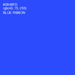 #2B4BFD - Blue Ribbon Color Image