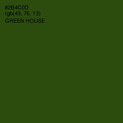 #2B4C0D - Green House Color Image