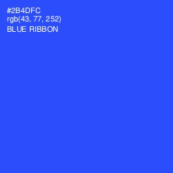 #2B4DFC - Blue Ribbon Color Image