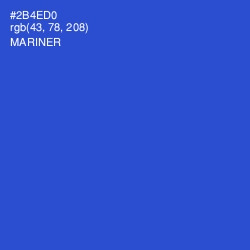 #2B4ED0 - Mariner Color Image