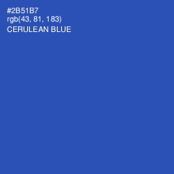 #2B51B7 - Cerulean Blue Color Image