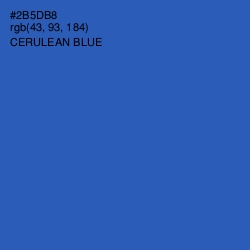 #2B5DB8 - Cerulean Blue Color Image
