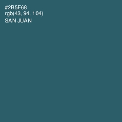 #2B5E68 - San Juan Color Image