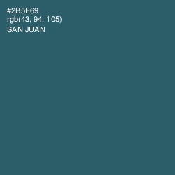 #2B5E69 - San Juan Color Image