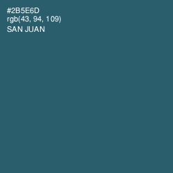 #2B5E6D - San Juan Color Image