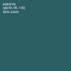 #2B5F64 - San Juan Color Image