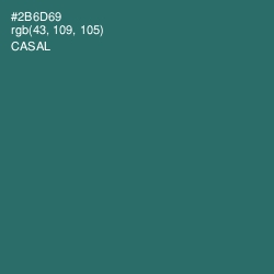 #2B6D69 - Casal Color Image