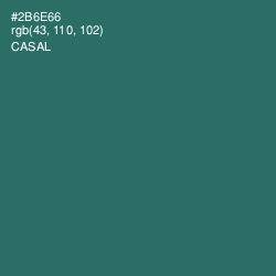 #2B6E66 - Casal Color Image