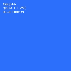 #2B6FFA - Blue Ribbon Color Image