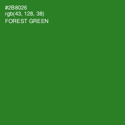 #2B8026 - Forest Green Color Image