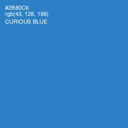#2B80C6 - Curious Blue Color Image