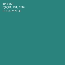 #2B837E - Eucalyptus Color Image