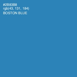 #2B83B8 - Boston Blue Color Image