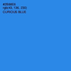 #2B88E6 - Curious Blue Color Image