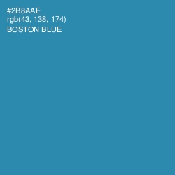 #2B8AAE - Boston Blue Color Image