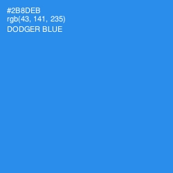 #2B8DEB - Dodger Blue Color Image