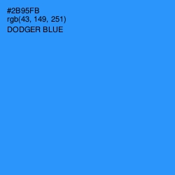 #2B95FB - Dodger Blue Color Image